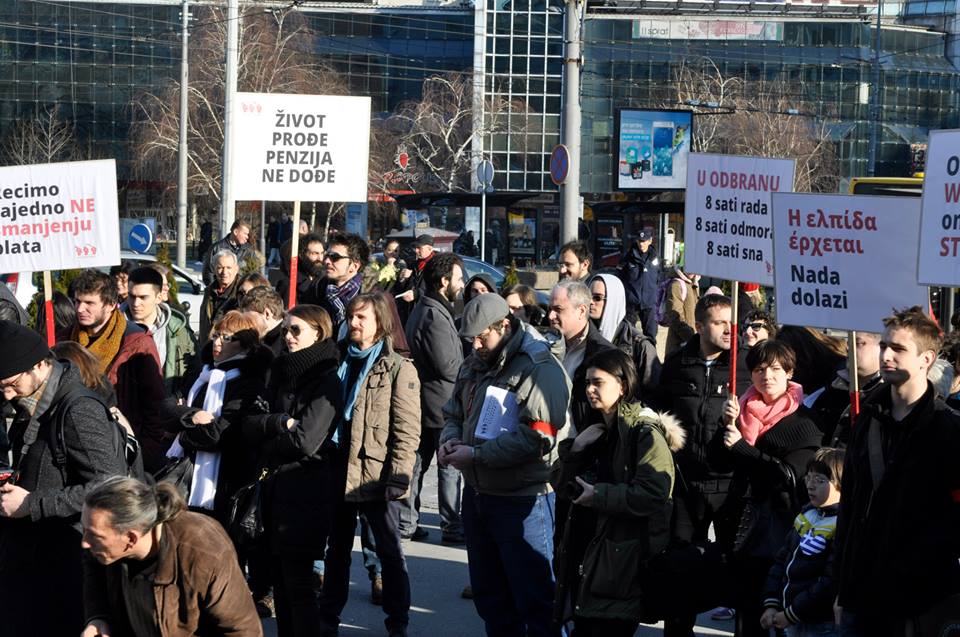 LSS protest podrške narodu Grčke, 15. februar 2015.