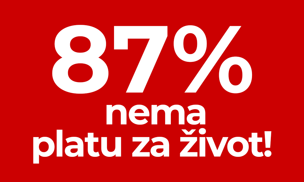 87% zaposlenih nema platu za život!